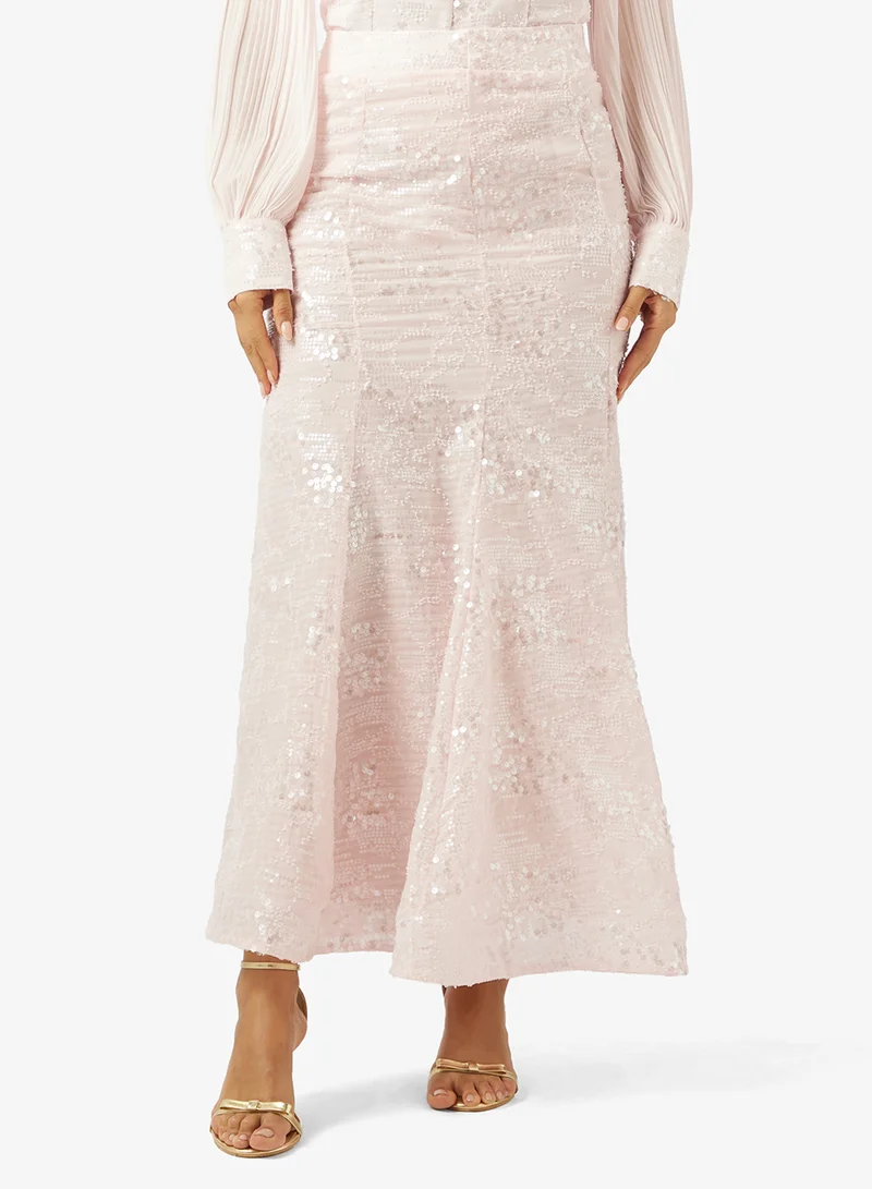 Khizana  Blouse With Shimmer Skirt Set for Women | Best Price UAE
